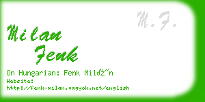 milan fenk business card